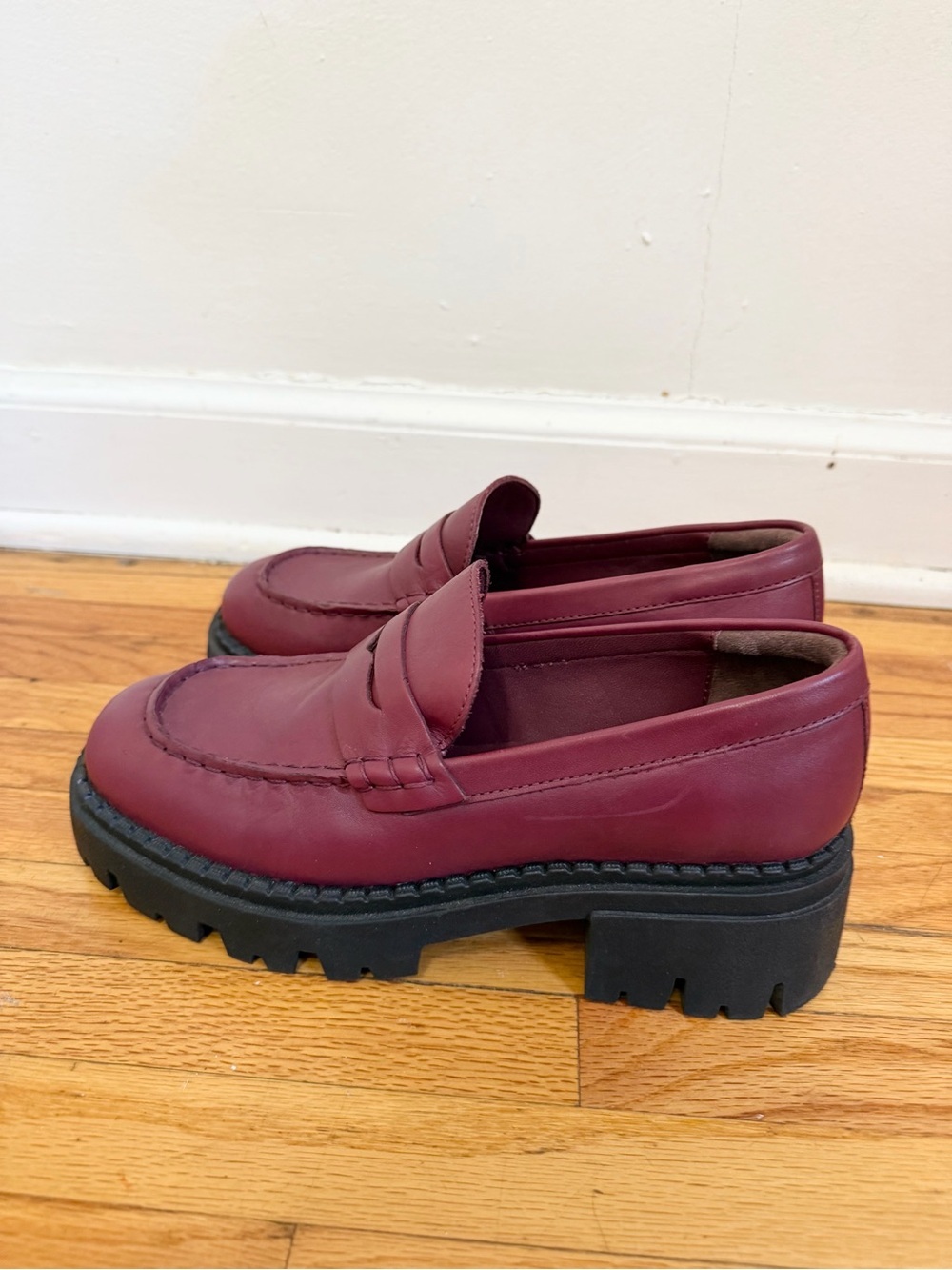 Free People Lyra Lug Sole Womens 37.5/7 Platform Loafer Shoes Fashion Casual